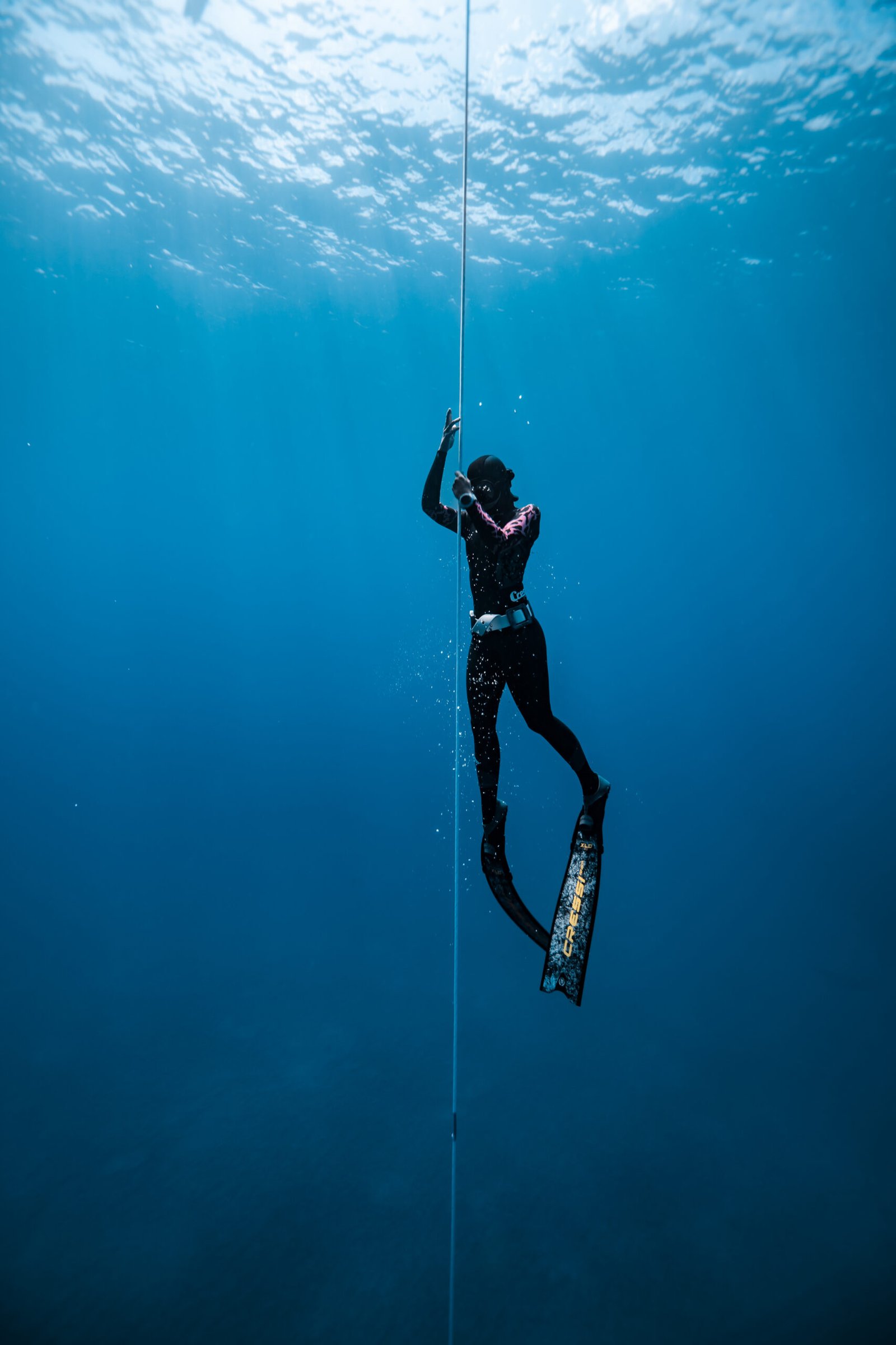 Apneístas bajo el agua